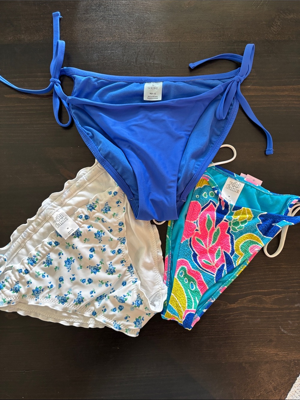 Trio Blue Bikini Bottoms